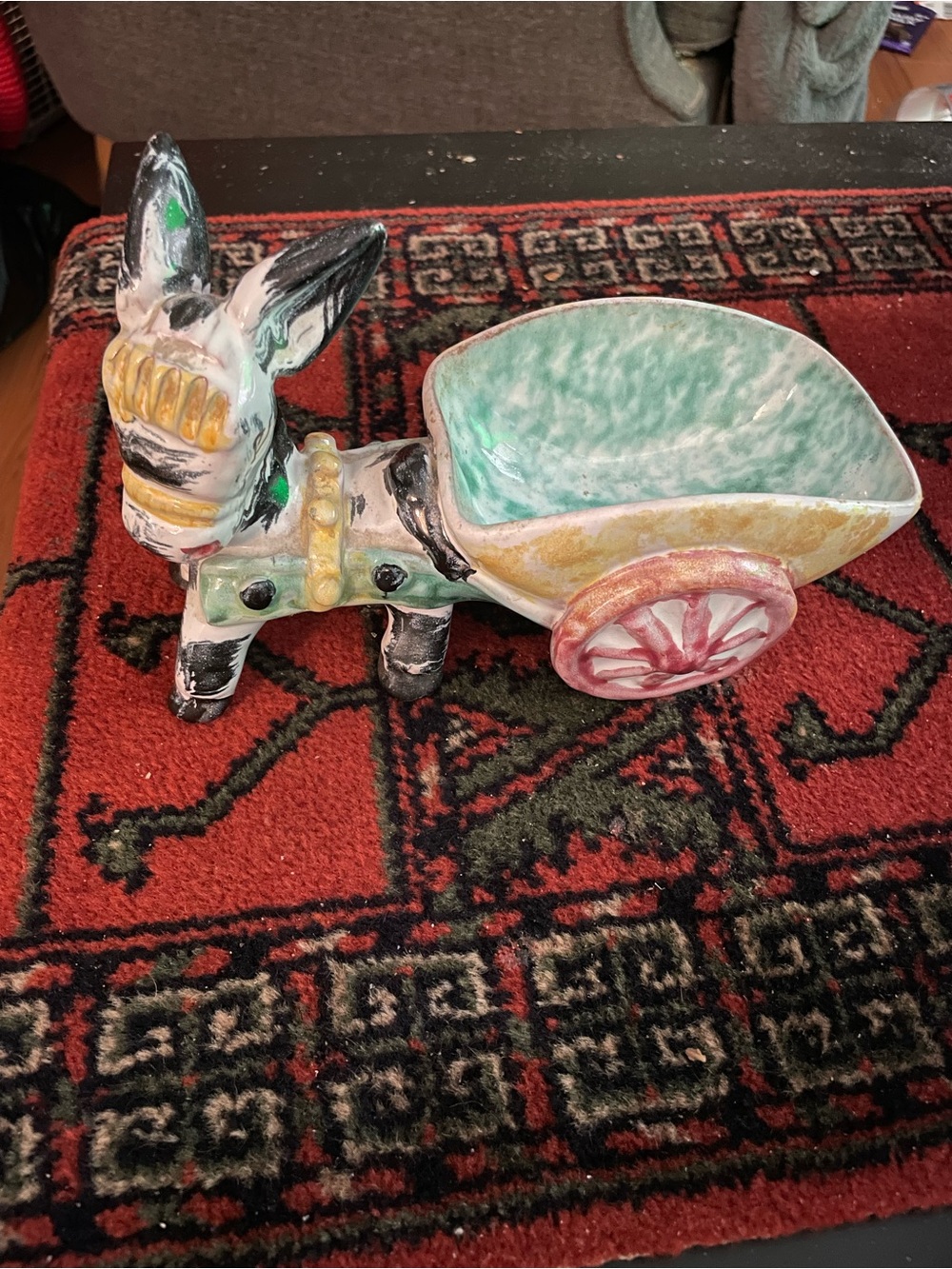 Vintage Italian Donkey and Cart